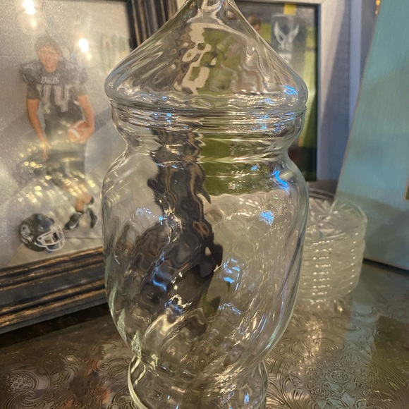 Vintage swirl apothecary jar